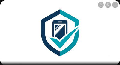 Минималистичный корпоративный логотип компании по анализу вредоносных APK-приложений на белом фоне